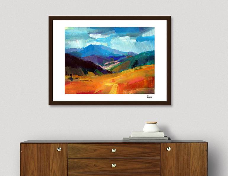 Original Expressionism Landscape Painting by Aleksandar Stankovic