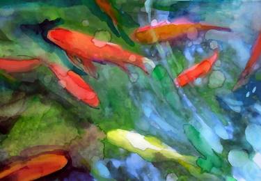 Print of Fish Paintings by Aleksandar Stankovic