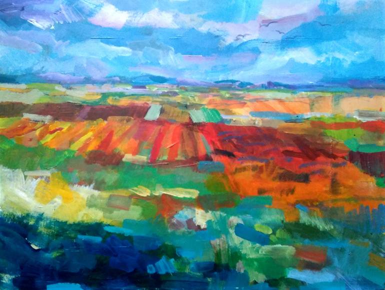 Fields Painting by Aleksandar Stankovic | Saatchi Art