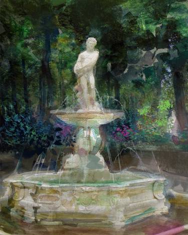 Print of Impressionism Garden Paintings by Aleksandar Stankovic