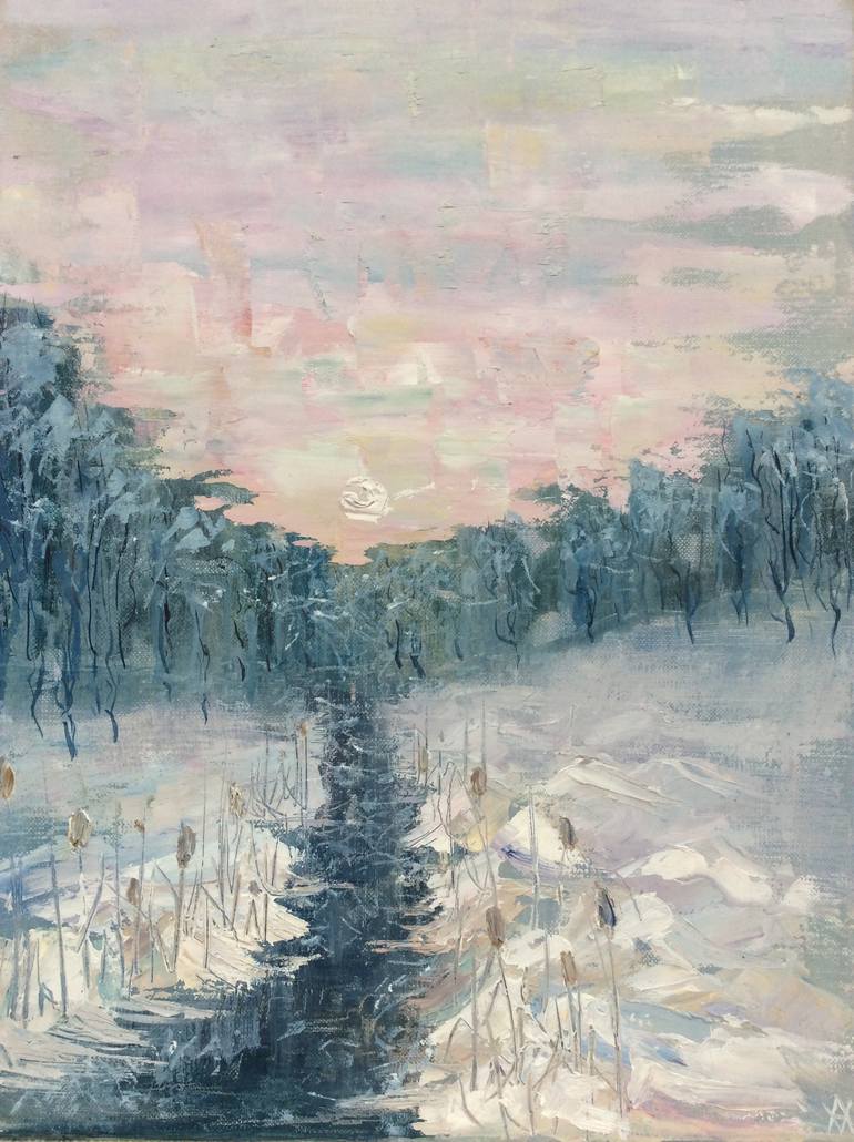 Thin Ice Painting By Anastasia Valaeva Saatchi Art