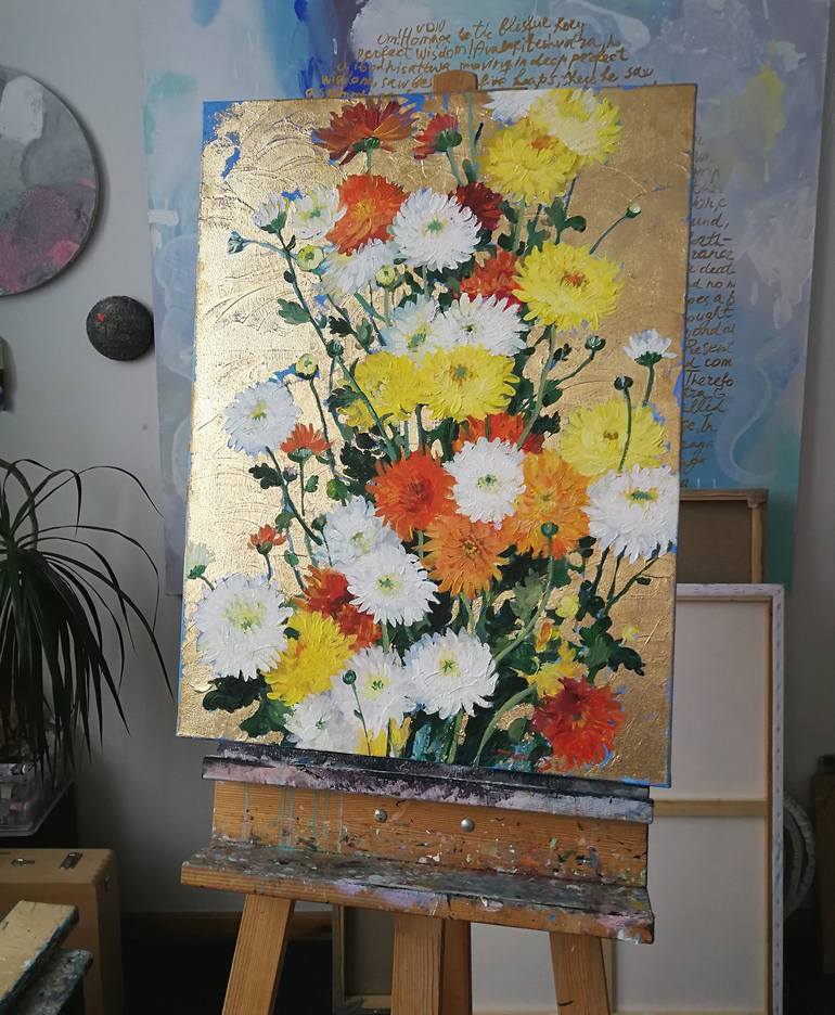 Original Fine Art Floral Painting by Anna Silabrama