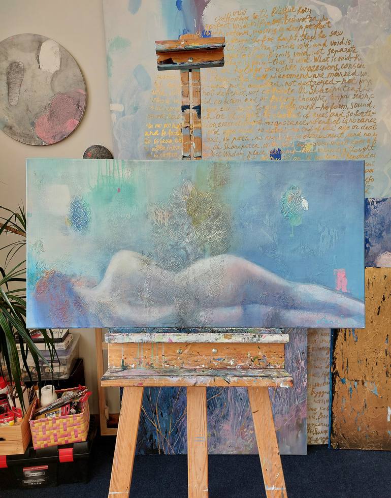 Original Figurative Nude Painting by Anna Silabrama