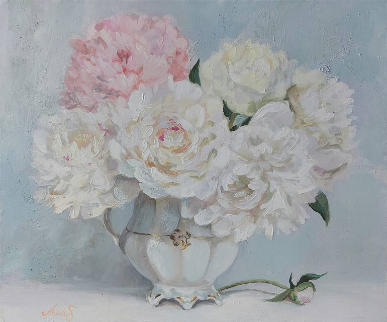 Original Fine Art Floral Painting by Anna Silabrama