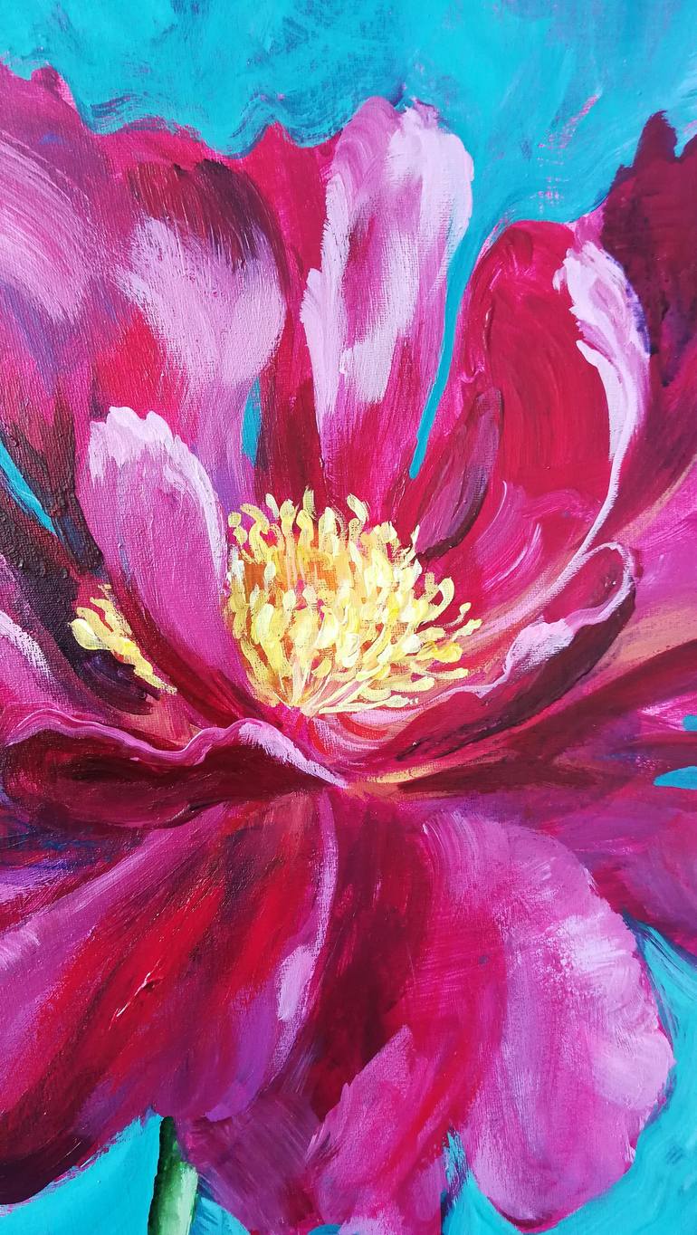 Original Floral Painting by Anna Silabrama