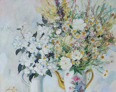 Original Floral Paintings by Anna Silabrama