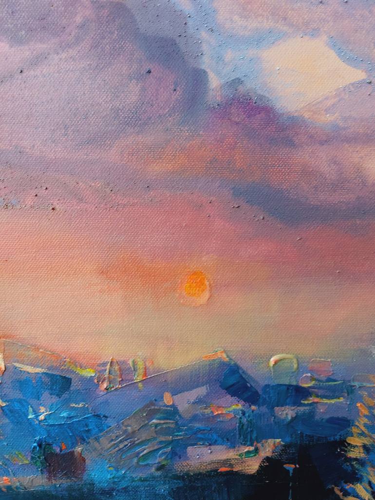 Original Abstract Landscape Painting by Anna Silabrama
