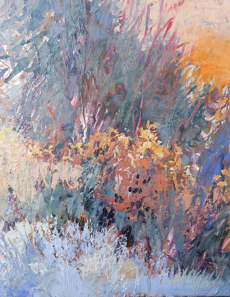 Original Impressionism Landscape Painting by Anna Silabrama