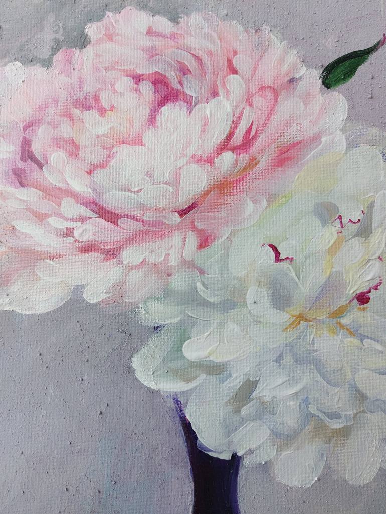 Original Impressionism Floral Painting by Anna Silabrama