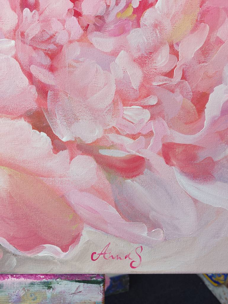 Original Impressionism Floral Painting by Anna Silabrama