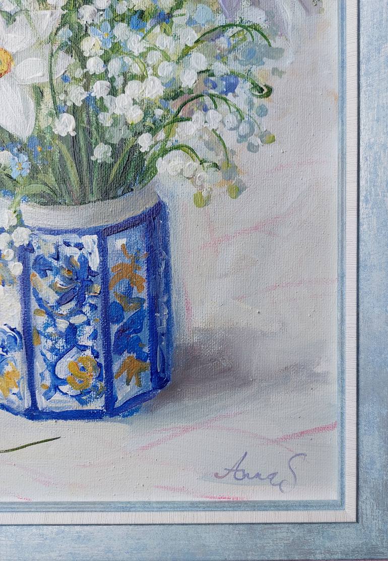 Original Impressionism Floral Painting by Anna Silabrama