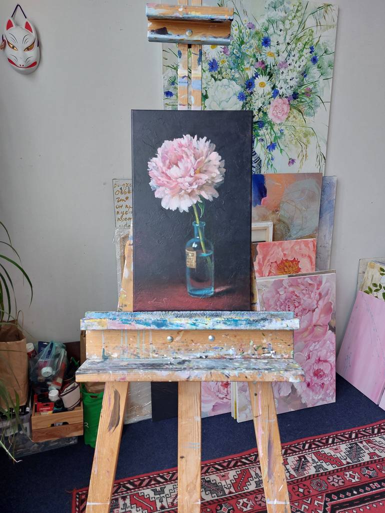 Original Realism Floral Painting by Anna Silabrama