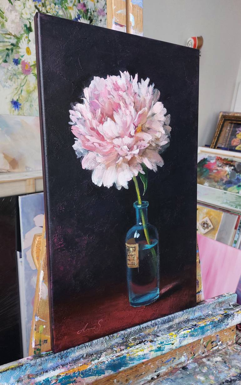 Original Realism Floral Painting by Anna Silabrama