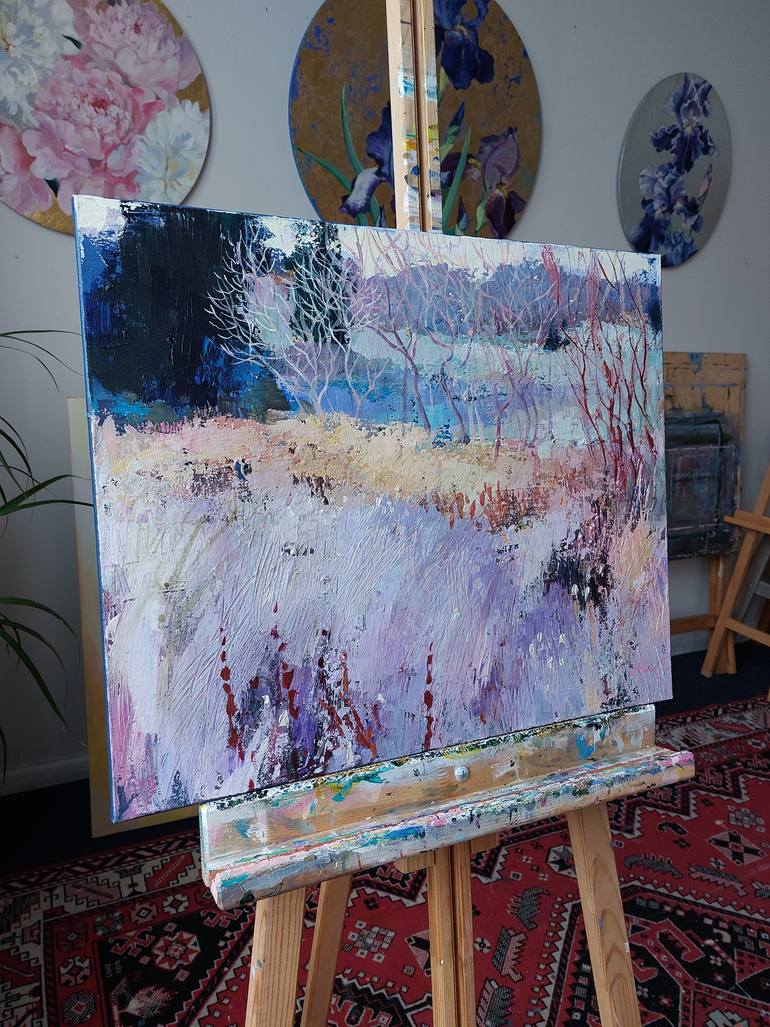 Original Impressionism Landscape Painting by Anna Silabrama