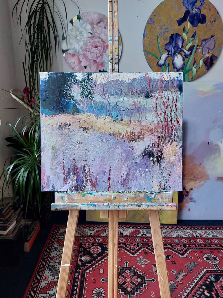 Original Impressionism Landscape Painting by Anna Silabrama