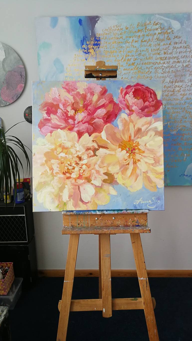 Original Floral Painting by Anna Silabrama