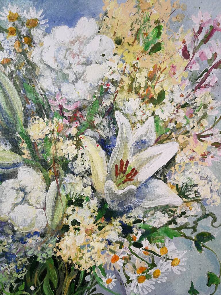 Original Floral Painting by Anna Silabrama