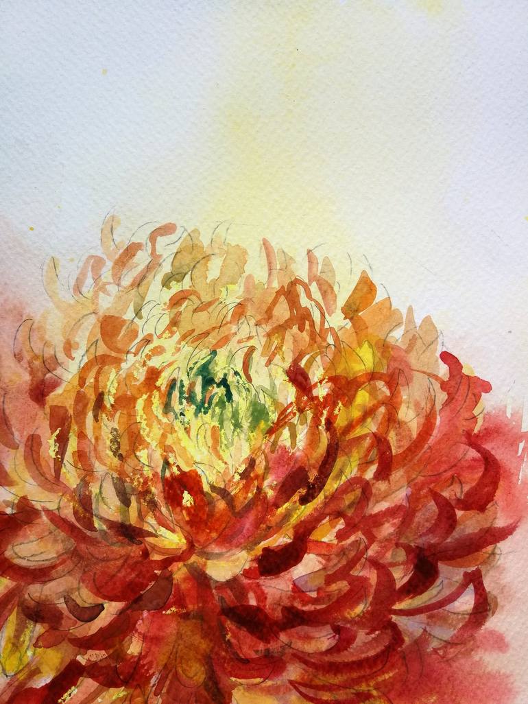 Original Floral Painting by Anna Silabrama