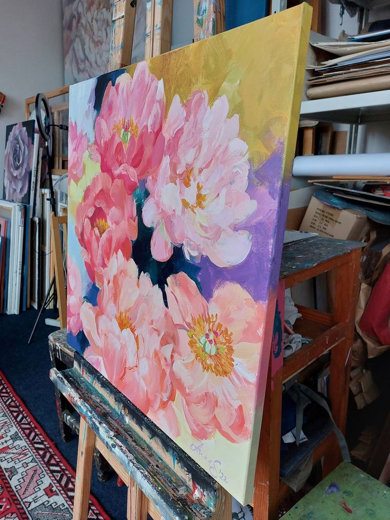 Original Other Floral Painting by Anna Silabrama