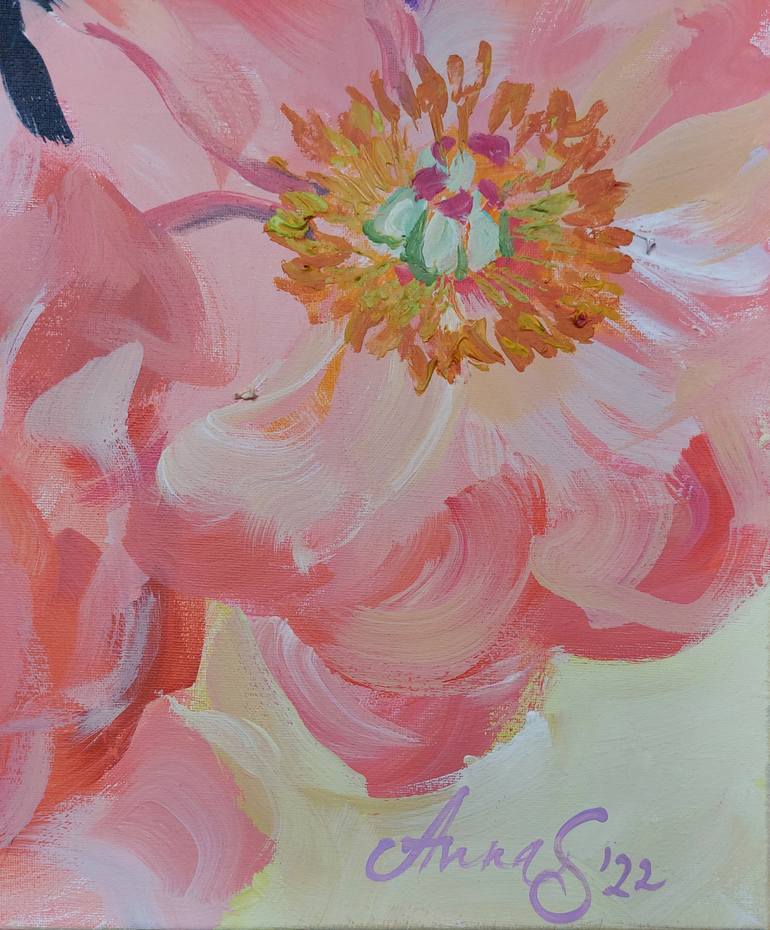 Original Floral Painting by Anna Silabrama