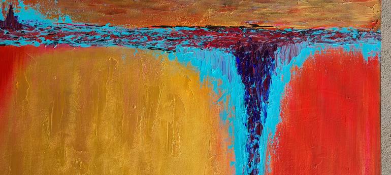 Original Abstract Expressionism Abstract Painting by Sheeja Mohan