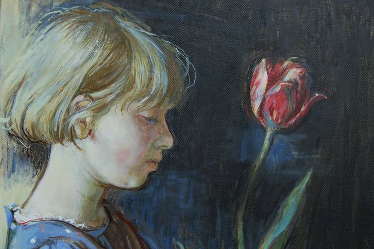 Original Figurative Children Painting by Yuliya Landina