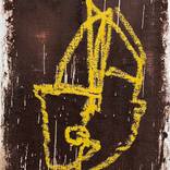 YELLOW AFRICAN MASK by Samuel Fleming Lewis