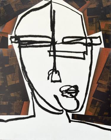 Original Abstract Men Drawings by Samuel Fleming Lewis