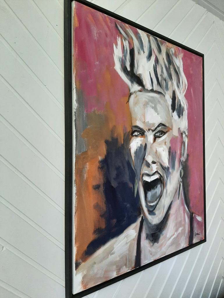 Original Expressionism Pop Culture/Celebrity Painting by Gisela Hammer