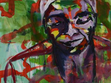 Original Expressionism Portrait Paintings by Gisela Hammer