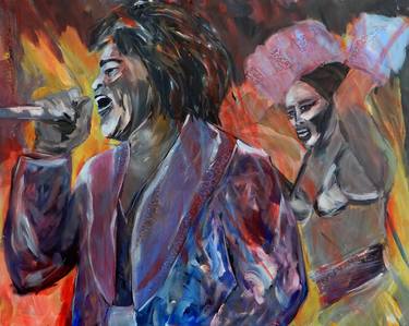 Original Expressionism Pop Culture/Celebrity Paintings by Gisela Hammer