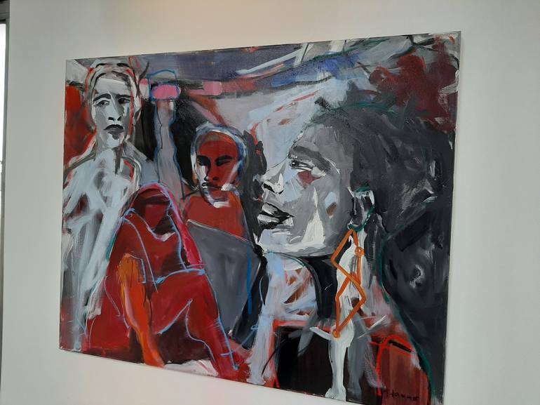 Original Figurative Abstract Painting by Gisela Hammer