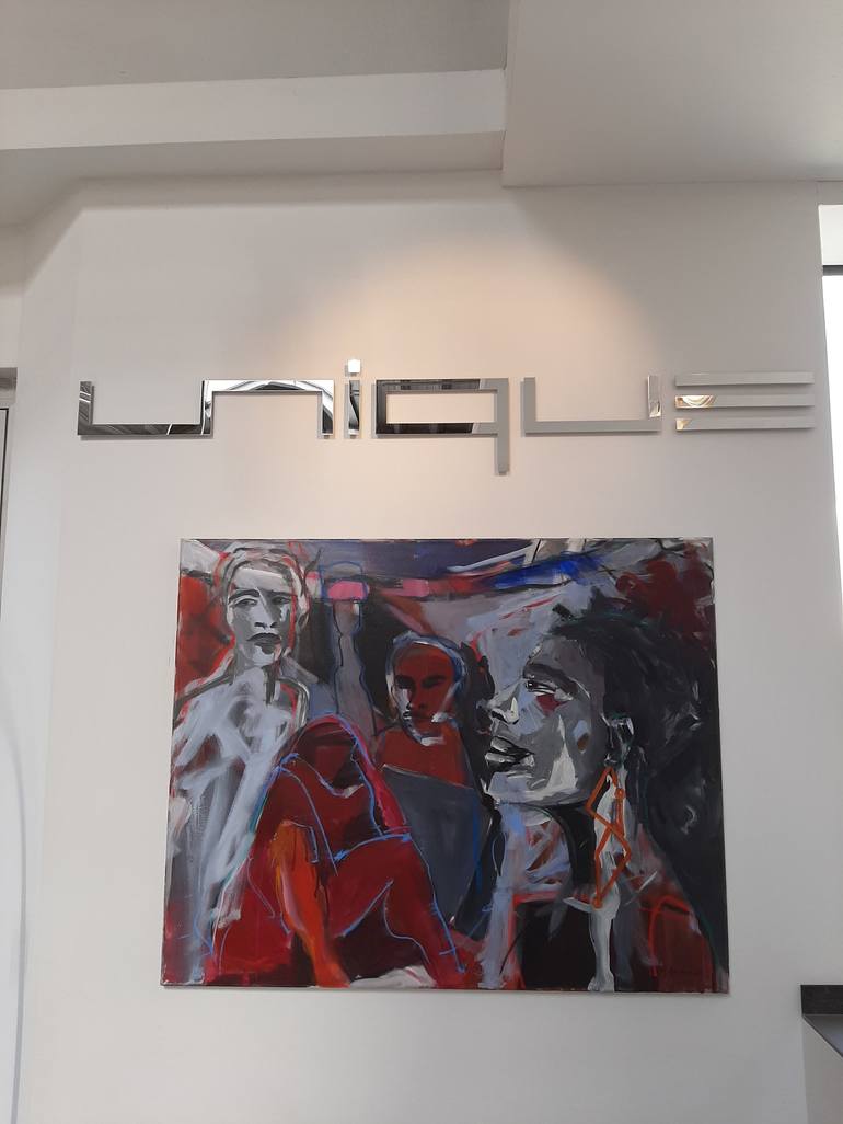 Original Figurative Abstract Painting by Gisela Hammer