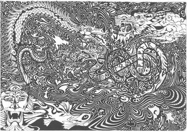 Original Abstract Fantasy Drawings by Nathan Marshall