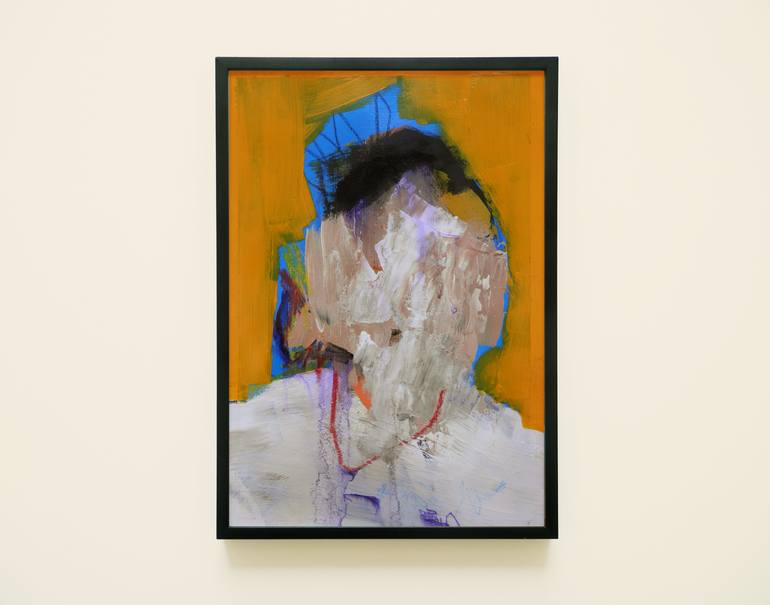 Original Abstract Expressionism Portrait Painting by Michael Pot