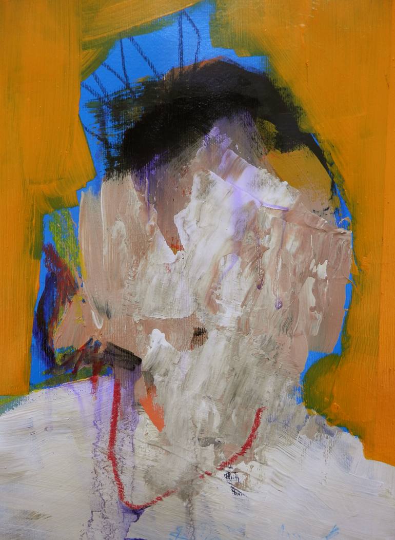 Original Abstract Expressionism Portrait Painting by Michael Pot