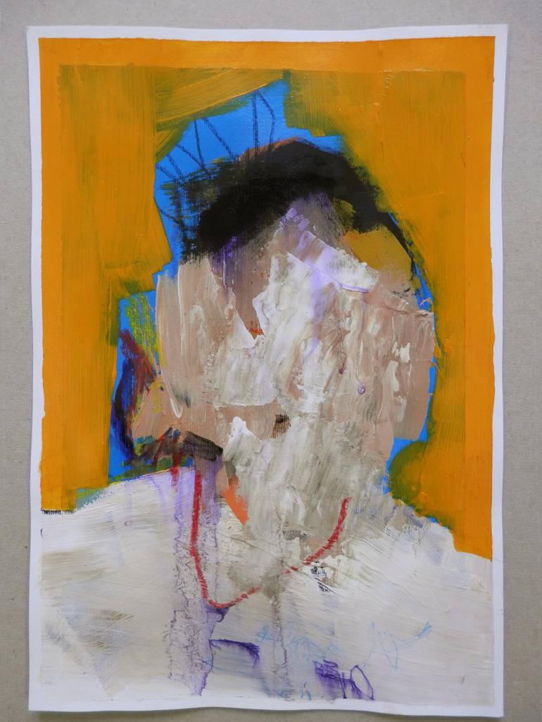 Original Abstract Expressionism Portrait Painting by Michael Pot