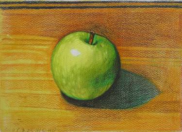 Green Apple Colored Pencil Drawing thumb