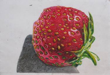 Strawberry Colored Pencil Drawing thumb