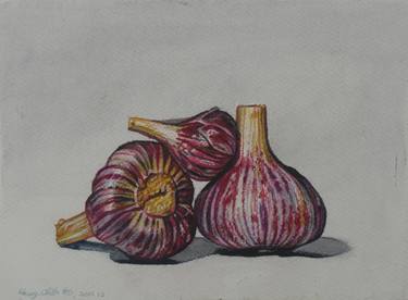 Garlic Colored Pencil Drawing thumb