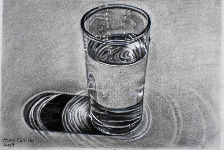 A Glass of Water Drawing by Huey-Chih Ho | Saatchi Art