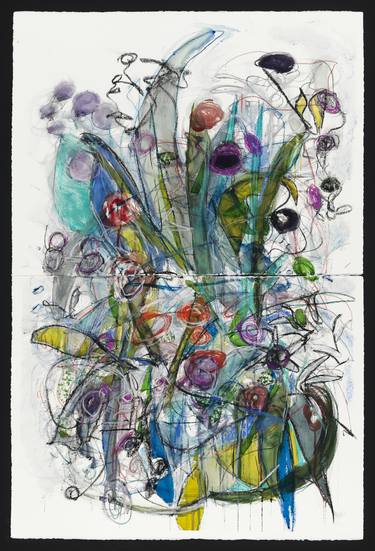 Print of Abstract Expressionism Floral Drawings by Stephanie Rose Bird