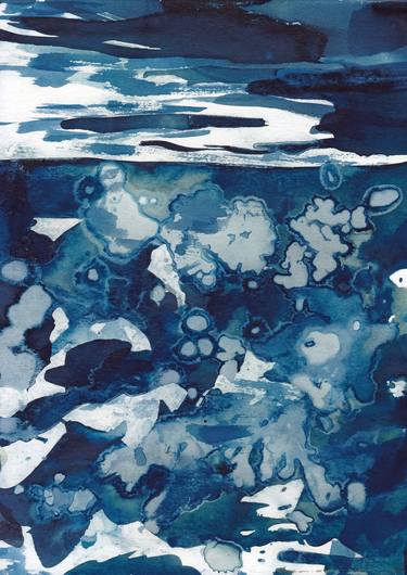 Print of Abstract Seascape Paintings by Desiree Elizabeth Malan