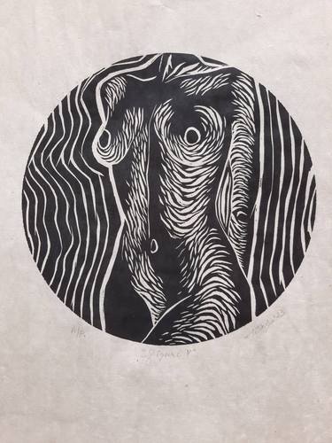 Print of Conceptual Nude Printmaking by Nitiksha Dawar