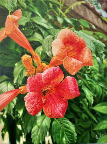 Original Realism Floral Paintings by Hristina-Heli Stoycheva