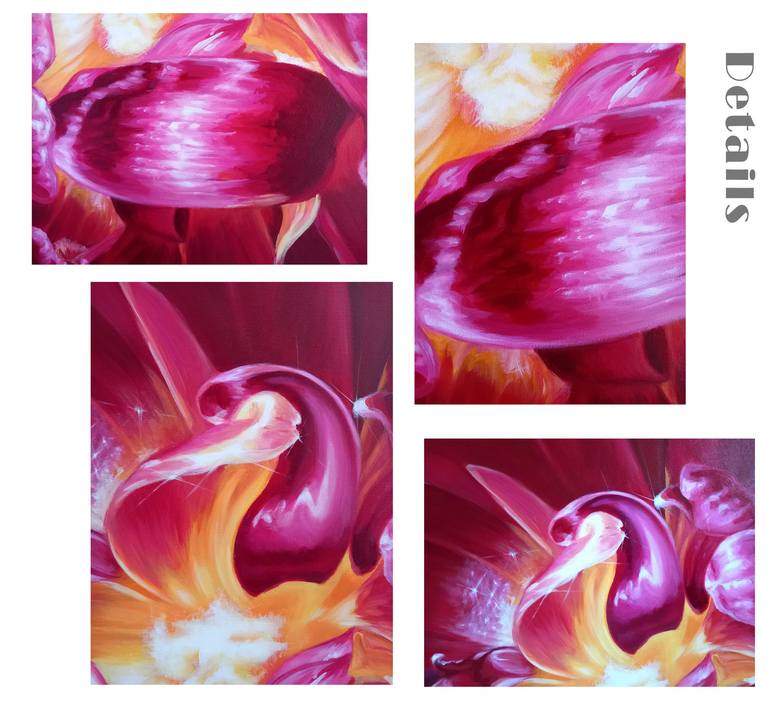 Original Contemporary Floral Painting by Hristina-Heli Stoycheva