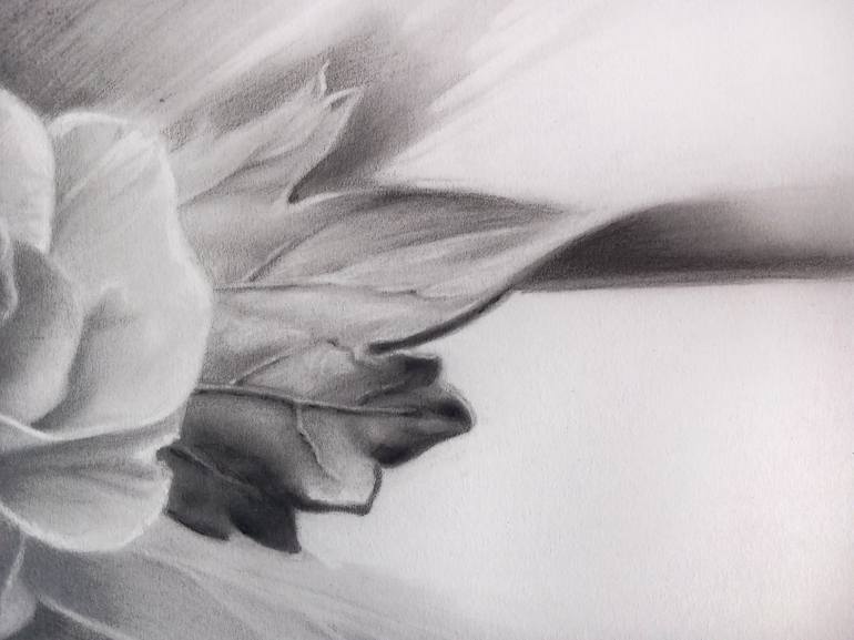 Original Expressionism Floral Drawing by Hristina-Heli Stoycheva