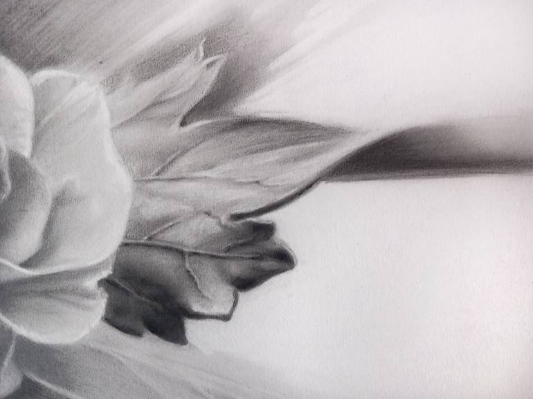 Original Floral Drawing by Hristina-Heli Stoycheva