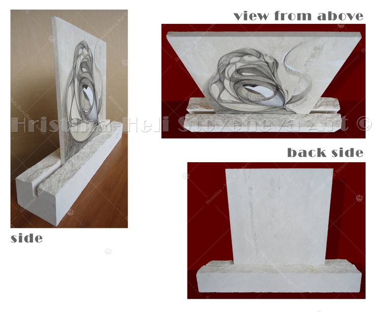 Original Expressionism Love Sculpture by Hristina-Heli Stoycheva