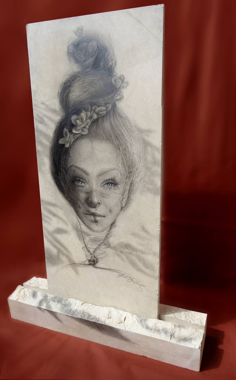 Original Contemporary Portrait Sculpture by Hristina-Heli Stoycheva